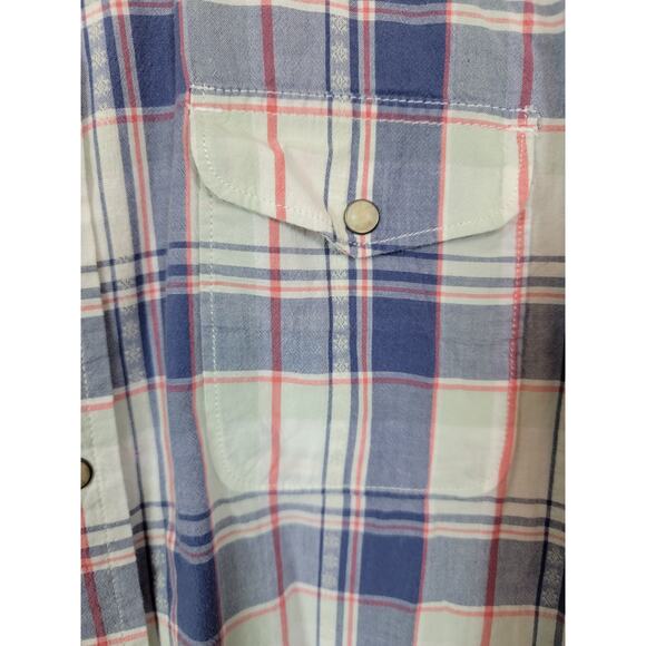 Lucky Brand Men's Button Up Plaid Shirt Long Sleeve Collared Multicolor Large - Picture 5 of 7